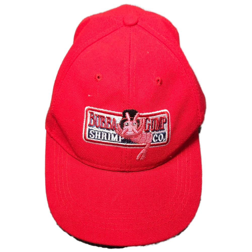 Bubba Gump Shrimp Co Baseball Hat Red Embroidered Movie Promo Cap Adjustable